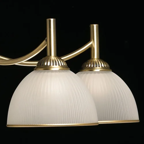 Люстра потолочная Олимп 318015605 MW-Light белая на 5 ламп, основание латунь бронзовое в стиле классический кантри  фото 5