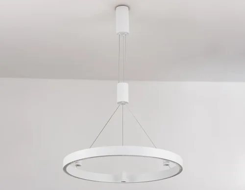 Светильник подвесной LED FL5844 Ambrella light белый 1 лампа, основание белое в стиле современный хай-тек кольца фото 6