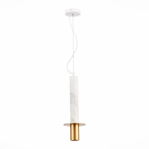 Светильник подвесной Varese SL1211.503.01 ST-Luce белый золотой 1 лампа, основание белое в стиле современный трубочки фото 2