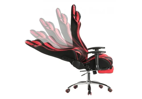 Кресло игровое Kano 1 red / black 11910 Woodville, красный/искусственная кожа ткань, ножки/металл/хром, размеры - *1370***660*700 фото 9