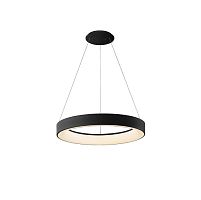 Люстра подвесная LED с пультом Niseko 8572 Mantra чёрная на 1 лампа, основание чёрное в стиле модерн хай-тек кольца с пультом