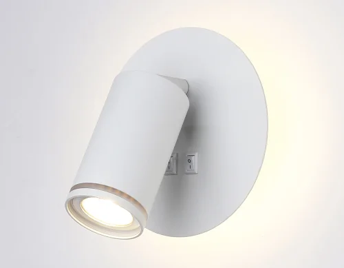 Бра с выключателем LED FW2462 Ambrella light белый на 1 лампа, основание белое в стиле хай-тек современный  фото 3