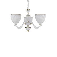 Люстра подвесная L 9651/3 Reccagni Angelo белая на 3 лампы, основание белое в стиле классический 