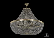 Люстра потолочная хрустальная 19111/H1/100IV G Bohemia Ivele Crystal прозрачная на 26 ламп, основание золотое в стиле классический sp