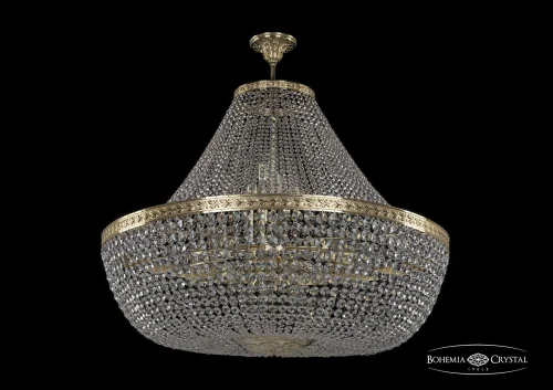 Люстра потолочная хрустальная 19111/H1/100IV G Bohemia Ivele Crystal прозрачная на 26 ламп, основание золотое в стиле классический sp