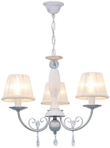 Люстра подвесная Frances TL1137-3H Toplight белая на 3 лампы, основание белое в стиле современный 