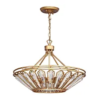 Люстра подвесная Royalty 2021-6P Favourite прозрачная на 6 ламп, основание золотое в стиле классический 