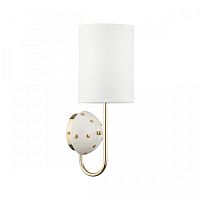 Бра Pollen 5423/1W Odeon Light белый 1 лампа, основание золотое в стиле современный 
