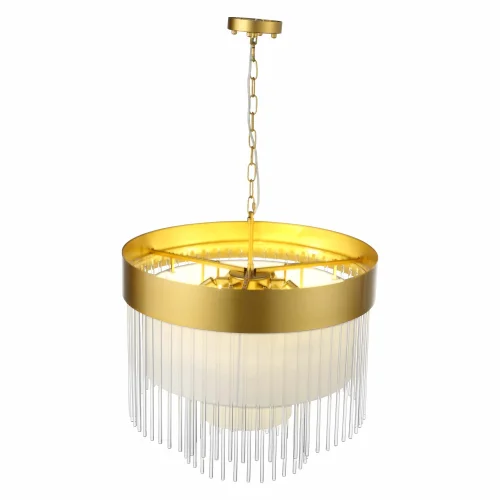 Люстра подвесная Aversa SL1352.203.09 ST-Luce белая прозрачная на 9 ламп, основание золотое в стиле современный  фото 4