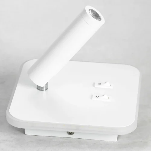 Бра с выключателем LED Cozy LSP-8237 Lussole белый на 1 лампа, основание белое в стиле современный для чтения фото 2