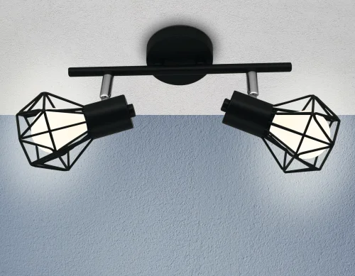 Спот с 2 лампами TR8621 Ambrella light чёрный E27 в стиле лофт  фото 3