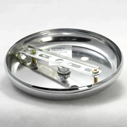 Люстра потолочная LSP-8087 Lussole серая прозрачная на 6 ламп, основание хром в стиле современный  фото 6