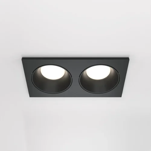 Светильник точечный Zoom DL033-2-02B Maytoni чёрный 2 лампы, основание чёрное в стиле хай-тек современный  фото 4