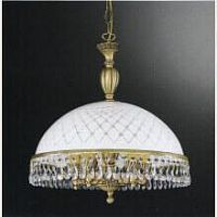 Люстра подвесная  L 7000/48 Reccagni Angelo белая на 5 ламп, основание античное бронза в стиле классический 