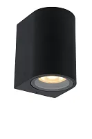 Настенный светильник Zaro 69801/01/30 Lucide уличный IP44 чёрный 1 лампа, плафон чёрный в стиле современный GU10