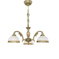 Люстра подвесная  L 7002/3 Reccagni Angelo белая на 3 лампы, основание античное бронза в стиле классический 