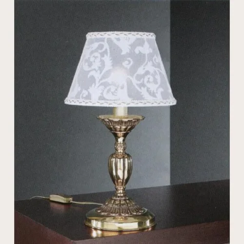 Настольная лампа P 7532 P Reccagni Angelo белая 1 лампа, основание золотое латунь металл в стиле классический 