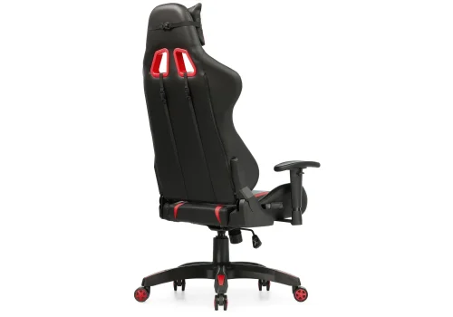 Компьютерное кресло Blok red / black 15136 Woodville, чёрный красный/искусственная кожа, ножки/пластик/чёрный, размеры - *1340***670*540 фото 5