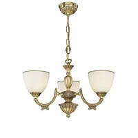 Люстра подвесная  L 7055/3 Reccagni Angelo бежевая на 3 лампы, основание античное бронза в стиле классический 
