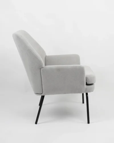 Кресло Харви светло-серый УТ000037091 Stool Group, серый/экокожа, ножки/металл/чёрный, размеры - *825***680*760мм фото 2