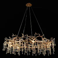 Люстра подвесная Bijout 10068/1000 GB LOFT IT прозрачная золотая на 10 ламп, основание золотое в стиле арт-деко ветви Люстра подвесная Bijout 10068/1000 GB LOFT IT прозрачная золотая на 10 ламп, основание золотое в стиле арт-деко ветви