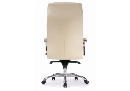 Компьютерное кресло Osiris beige / satin chrome 15426 Woodville, бежевый/экокожа, ножки/металл/хром, размеры - ****620* фото 5