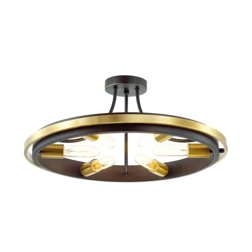 Люстра потолочная лофт Maeve 4401/6C Lumion золотая чёрная на 6 ламп, основание золотое чёрное в стиле лофт  фото 3