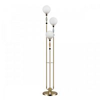 Торшер Palle 5405/3F Odeon Light  белый 3 лампы, основание золотое в стиле арт-деко
