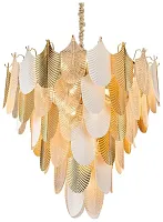 Люстра подвесная Arctioma WE126.37.303 Wertmark золотая белая на 37 ламп, основание золотое в стиле современный 