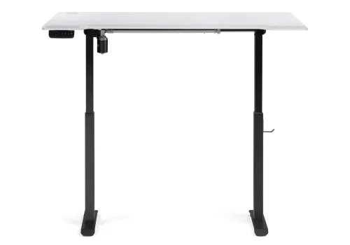 Компьютерный стол Маркос с механизмом подъема 140х80х75 белая шагрень / черный 578406 Woodville столешница белая из мдф фото 7
