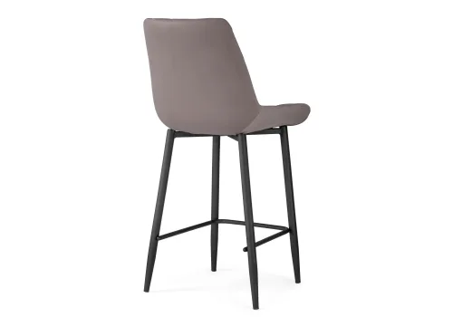 Полубарный стул Баодин Б/К латте / черный 517164 Woodville, бежевый/велюр, ножки/металл/чёрный, размеры - ****500*560 фото 4