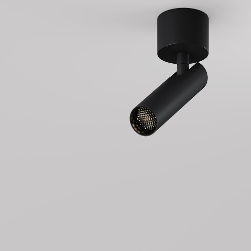 Спот с 1 лампой LED Focus T C141CL-L125-6W3K-B Maytoni чёрный LED в стиле современный хай-тек трубочки фото 6