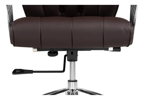 Компьютерное кресло Sarabi brown 15742 Woodville, коричневый/экокожа, ножки/металл/хром, размеры - *1310***690*690 фото 9