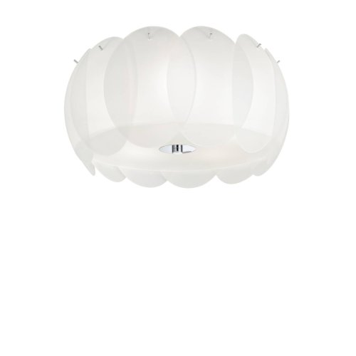 Люстра потолочная OVALINO PL5 Ideal Lux белая на 5 ламп, основание белое в стиле модерн 