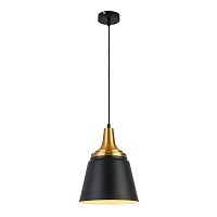 Светильник подвесной 1100/1S Escada чёрный 1 лампа, основание чёрное в стиле современный 