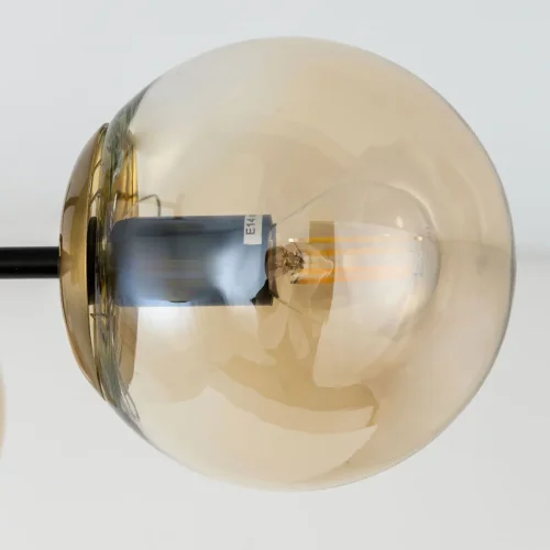 Люстра потолочная Шарлиз CL143143 Citilux прозрачная на 4 лампы, основание бронзовое в стиле современный шар фото 5