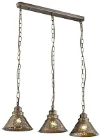 Светильник подвесной 308-603-03 Velante коричневый 3 лампы, основание коричневое в стиле восточный 