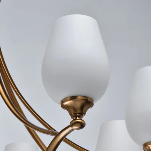 Люстра подвесная Палермо 386016708 Chiaro белая на 8 ламп, основание бронзовое в стиле классический  фото 4