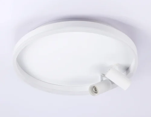 Светильник потолочный LED с пультом FL5112 Ambrella light белый 1 лампа, основание белое в стиле современный хай-тек кольца фото 6
