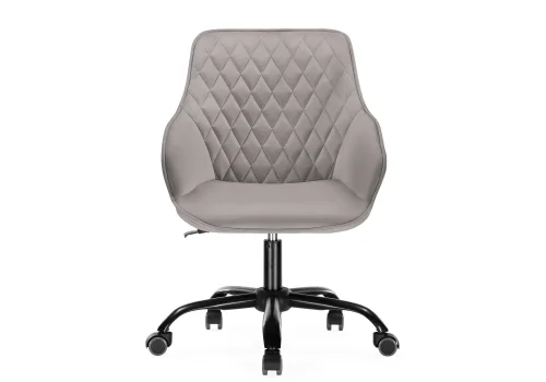 Компьютерное кресло Алмер серое  566506 Woodville, серый/велюр, ножки/пластик/чёрный, размеры - *930***570*600 фото 2