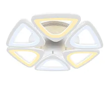 Люстра потолочная LED с пультом FA4494 Ambrella light белая на 1 лампа, основание белое в стиле классический современный с пультом