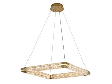 Светильник подвесной LED 8484/620 gold Newport прозрачный 1 лампа, основание золотое в стиле классический американский современный квадраты