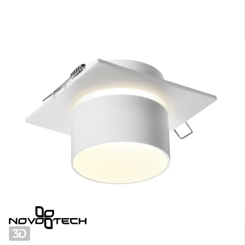 Светильник точечный Lirio 370718 Novotech белый 1 лампа, основание белое в стиле хай-тек современный  фото 4