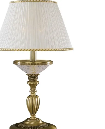 Настольная лампа P 6402 G Reccagni Angelo белая 2 лампы, основание античное бронза латунь металл в стиле классический  фото 2