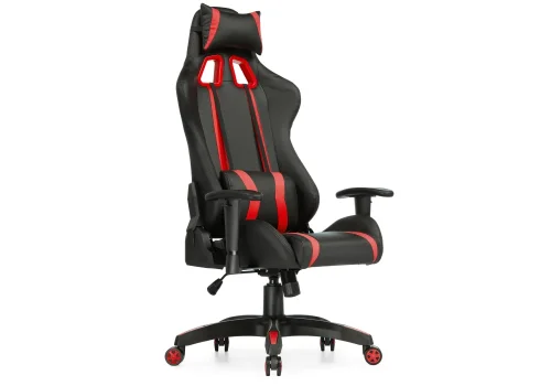Компьютерное кресло Blok red / black 15136 Woodville, чёрный красный/искусственная кожа, ножки/пластик/чёрный, размеры - *1340***670*540