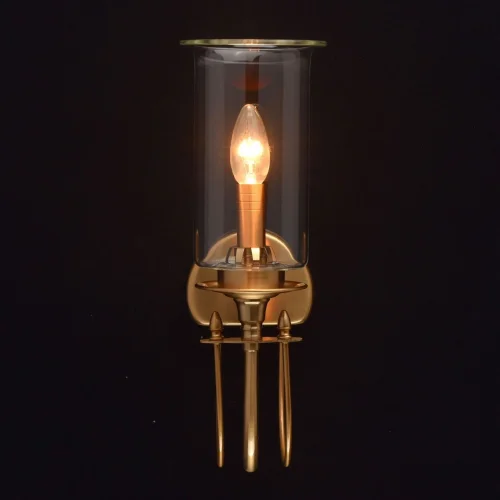 Бра Аманда 481022901 MW-Light прозрачный на 1 лампа, основание латунь в стиле кантри классический  фото 4