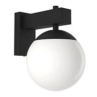 Настенный светильник Bufalata 900669 Eglo уличный IP44 чёрный 1 лампа, плафон белый в стиле современный E27