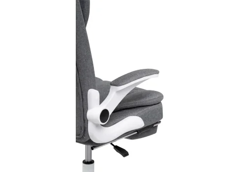 Компьютерное кресло Mitis gray / white 15611 Woodville, серый/ткань, ножки/пластик/белый, размеры - *1130***620* фото 8