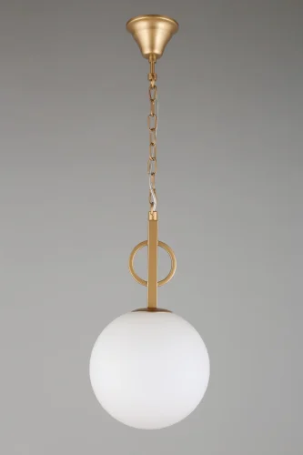 Светильник подвесной Gracia APL.751.06.01 Aployt белый 1 лампа, основание золотое в стиле классический  фото 2