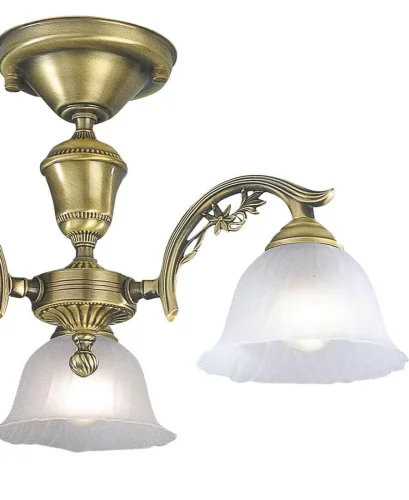 Люстра потолочная  PL 2720/3 Reccagni Angelo белая на 3 лампы, основание античное бронза в стиле классический  фото 2